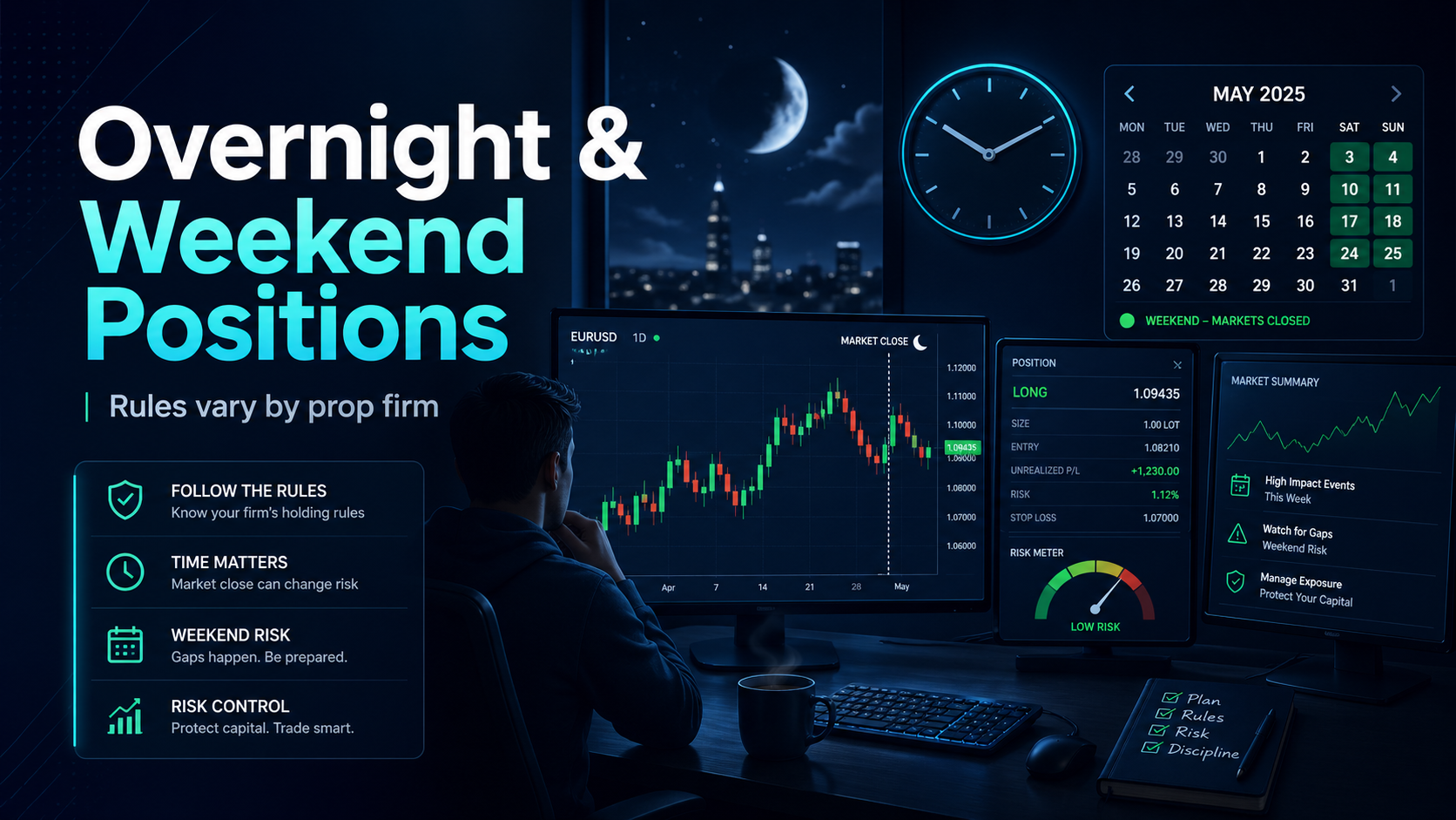 Can You Hold Trades Overnight or Over Weekends With Prop Firms?