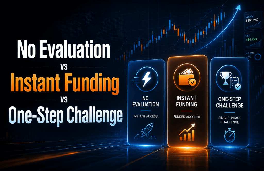 No Evaluation Prop Firm vs Instant Funding vs One-Step Challenge