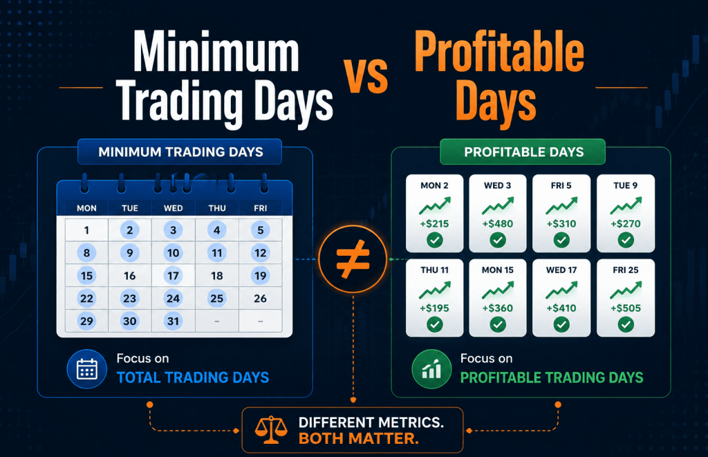 Minimum Trading Days vs Profitable Days: What Counts in Prop Firm Challenges?